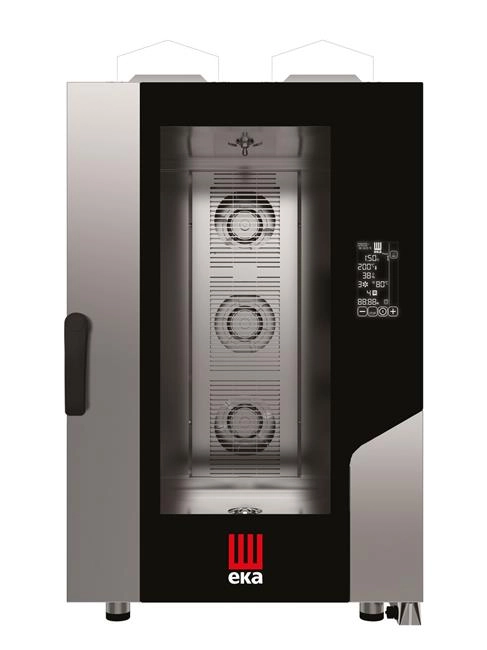 Piec konwekcyjno-parowy 11×GN 1/1, gazowy, 17,5 kW, 730×849×1231 mm | TECNOEKA, Millennial Black Mask