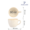 Filiżanka do espresso, 80 ml | PORLAND, Seasons Sand
