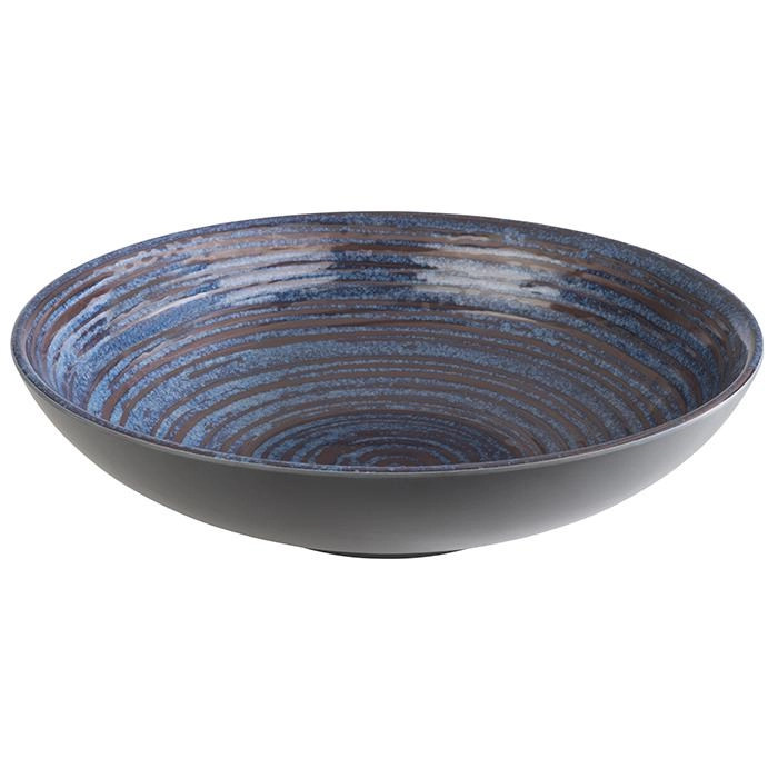 Miska z melaminy 1 l, 215x85 mm, biało-brązowa | APS, 84920