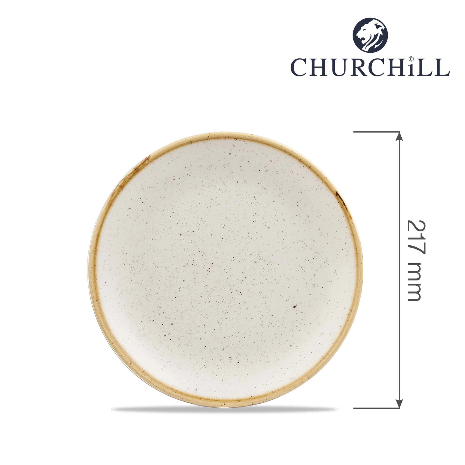 Talerz płytki, Ø217 mm | CHURCHILL, Stonecast Barley White