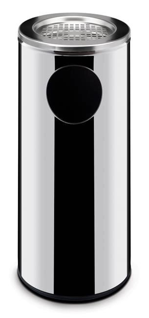 Kosz stojący z popielnicą, 33 l, ø240x660 mm | HENDI, 691397