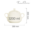 Waza do zupy, 3200 ml, Ø290 mm | FINE DINE, Crema