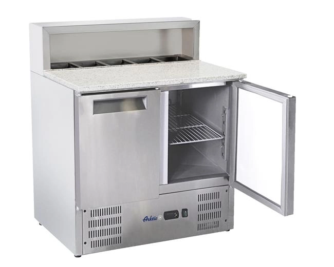 Stół chłodniczy z nadstawą i blatem granitowym, 247 l, 230V, 0,145 kW, 900x700x1070 mm | ARKTIC, 236208