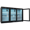 Barowa witryna chłodnicza 3-drzwiowa, 308 l, 1350x530x835 mm | STALGAST, 882323