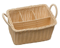 Koszyk na sztućce z polipropylenu 260x180x150 mm, beżowy | APS, Economic