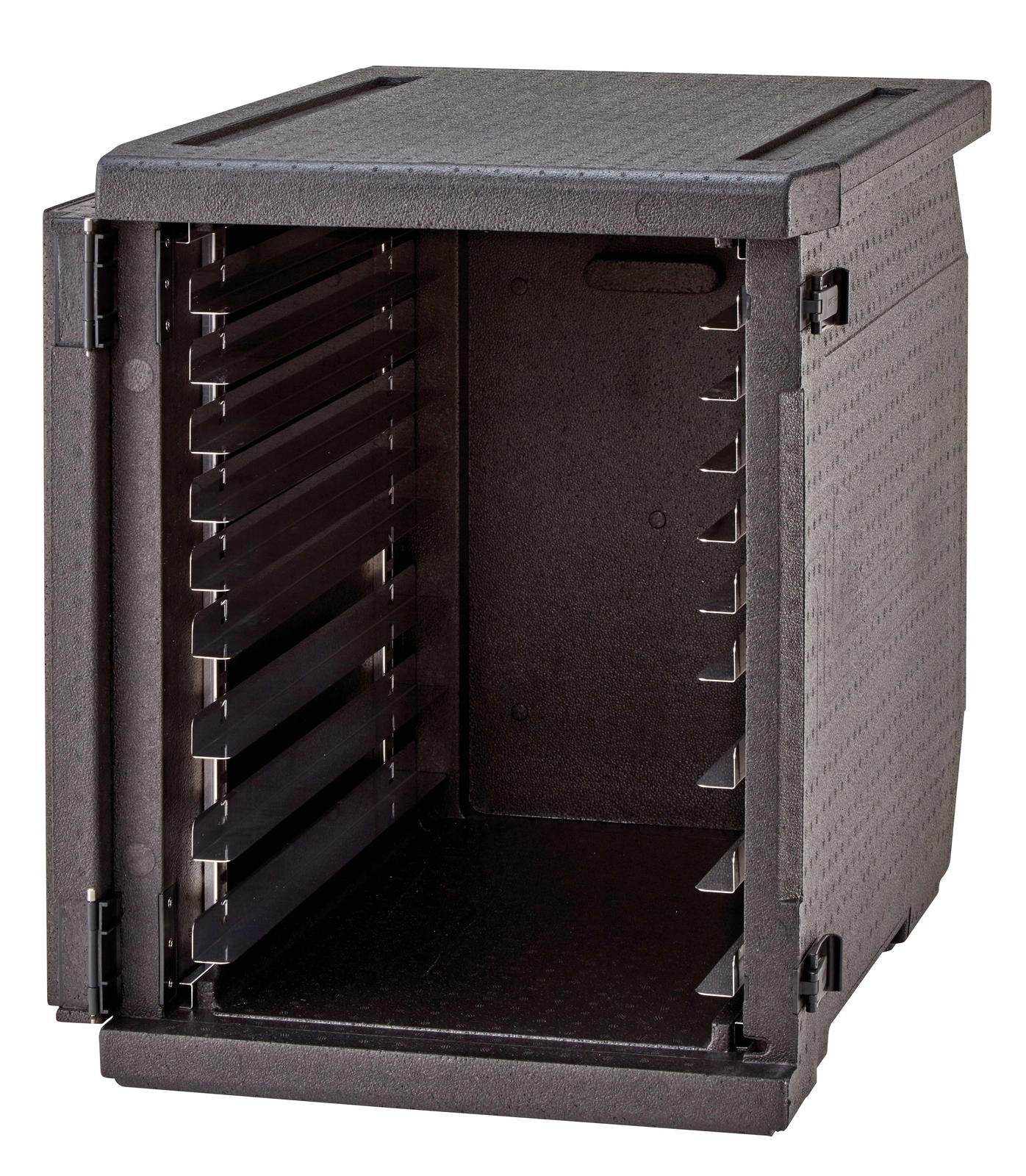 Pojemnik termoizolacyjny, 155 l, głębokość 615 mm, ładowany od przodu, 770x540x687 mm, czarny | CAMBRO, EPP4060FADJR110