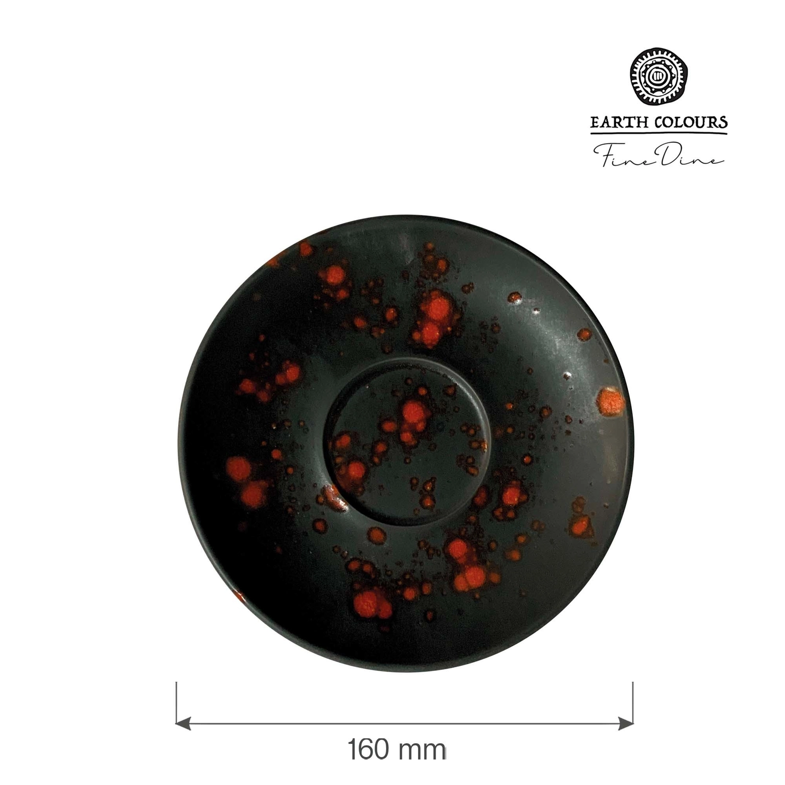 Spodek do cappuccino, Ø160 mm, czarny | FINE DINE, Bloom