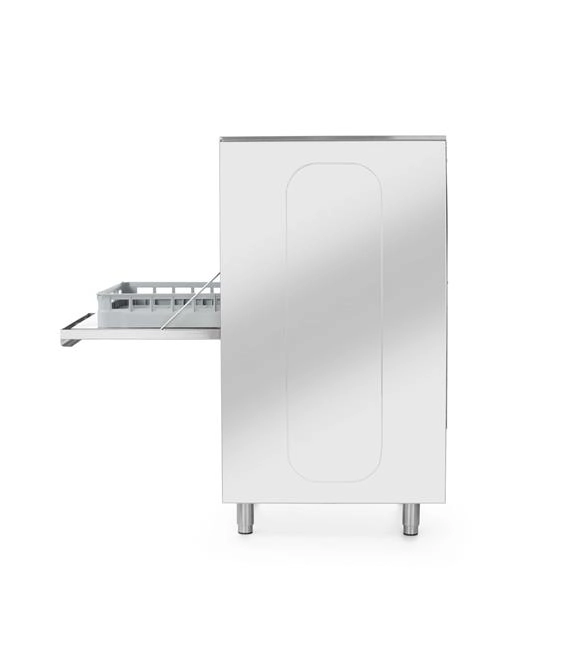 Zmywarka do garnków i tac 500x600 mm, sterowana elektronicznie, z dozownikiem detergentu i pompą spustową, 400 V, 7,1 kW, 595x777x1335 mm | HENDI, 236574