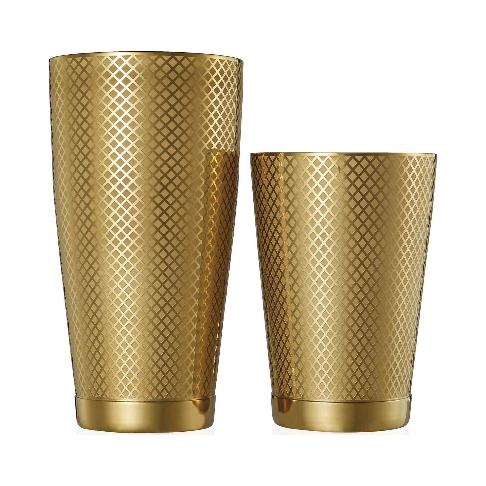 Shaker Tin Tin Diamond Lattice, złoty, 830/530 ml | BARFLY, M37200GD