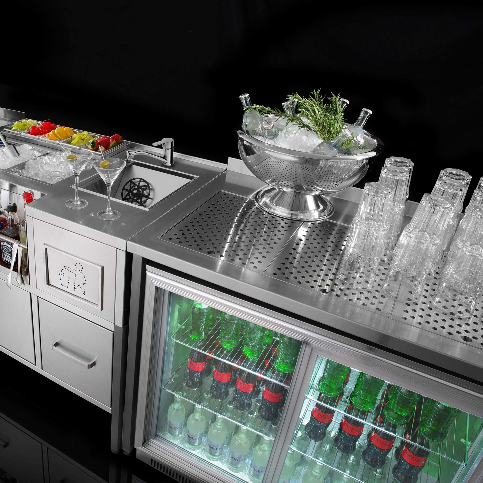 Stół barowy ze stali nierdzewnej, 1000x650x900 mm | BARMATIC, Oxygen