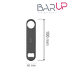 Otwieracz do butelek, czarny, 180×40×2 mm | BAR UP, 596388