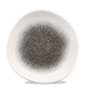 Talerz płytki o organicznym kształcie, Ø210 mm | CHURCHILL, Raku Quartz Black