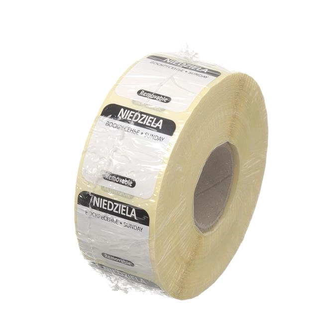 Etykiety Food Safety – wielorazowe, Niedziela, 1000 szt., 25x25 mm | HENDI, 850138