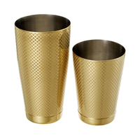 Shaker Tin Tin Diamond Lattice, złoty, 830/530 ml | BARFLY, M37200GD