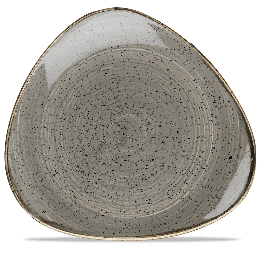 Talerz trójkątny, 265 mm | CHURCHILL, Stonecast Peppercorn Grey