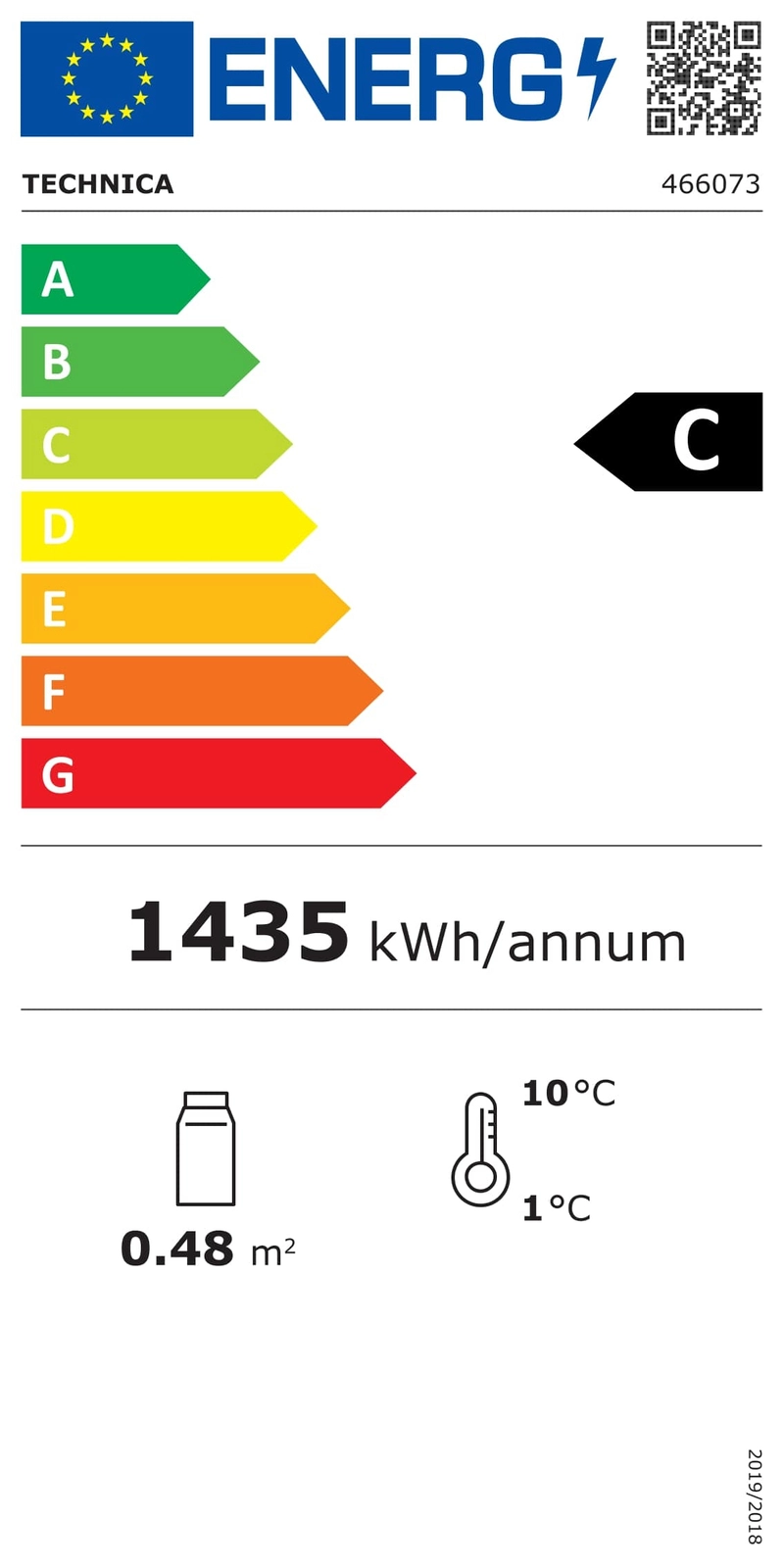 Witryna chłodnicza nastawna z oświetleniem LED, okrągła, 73 l, ⌀504x1060 mm | TECHNICA, Cold Line Air