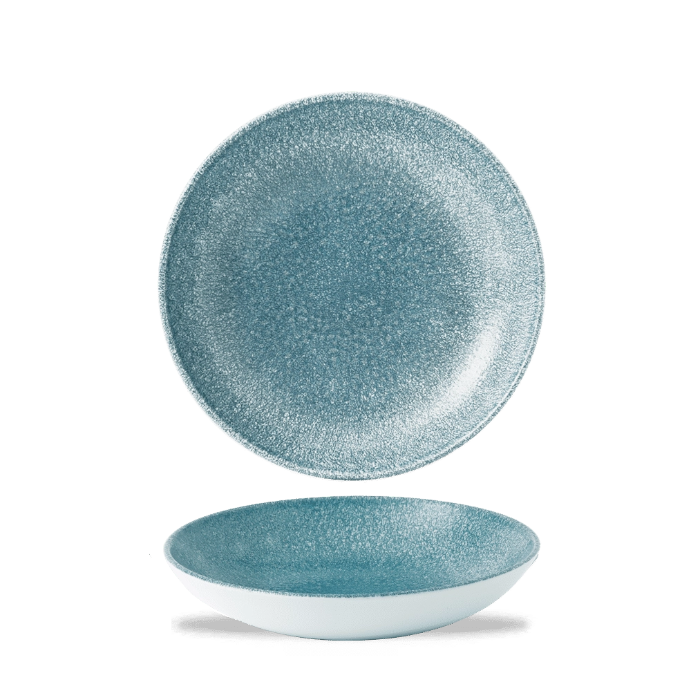 Miska coupe, 426 ml | CHURCHILL, Raku Topaz Blue