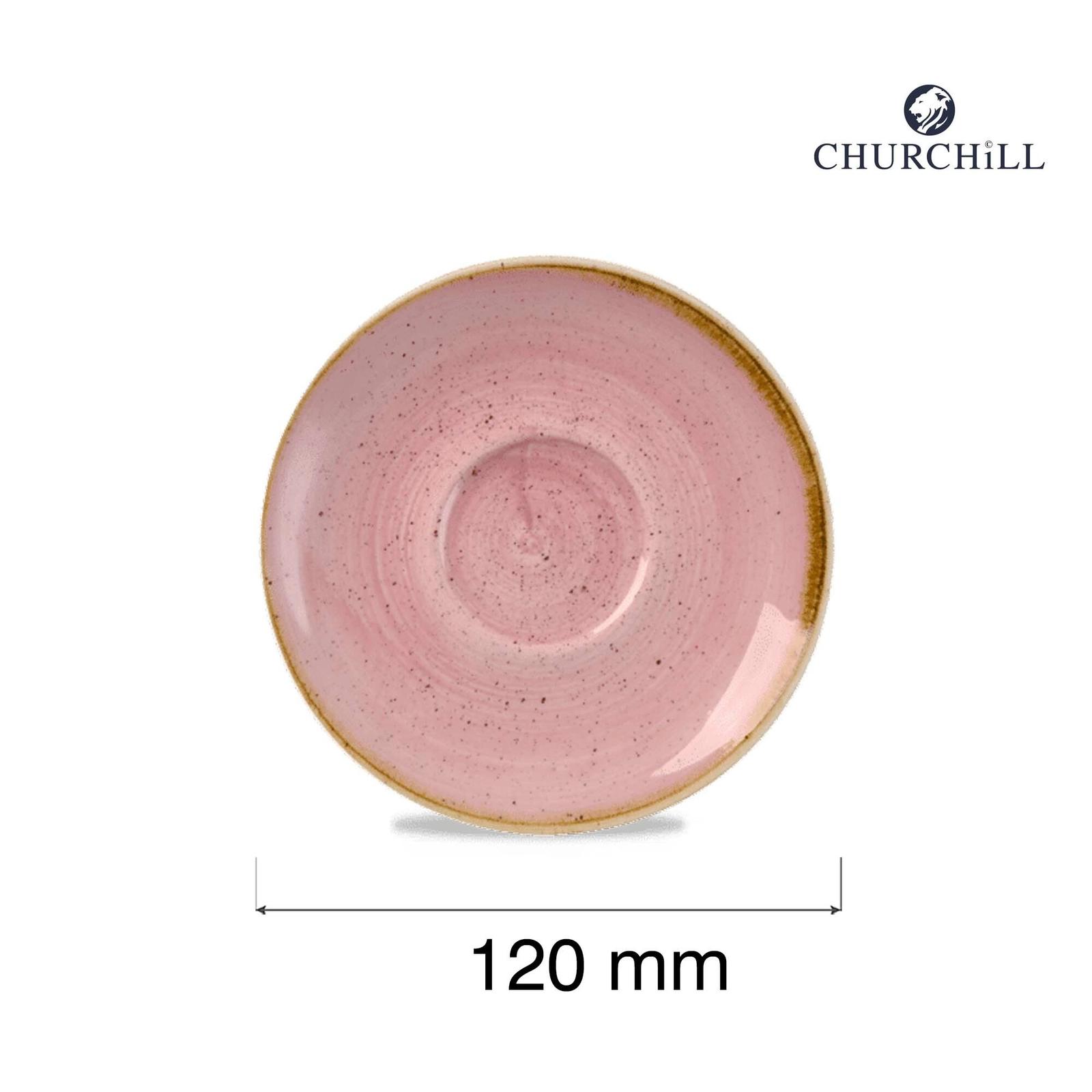 Spodek do filiżanki do espresso Ø120 mm, różowy | CHURCHILL, Stonecast Petal Pink