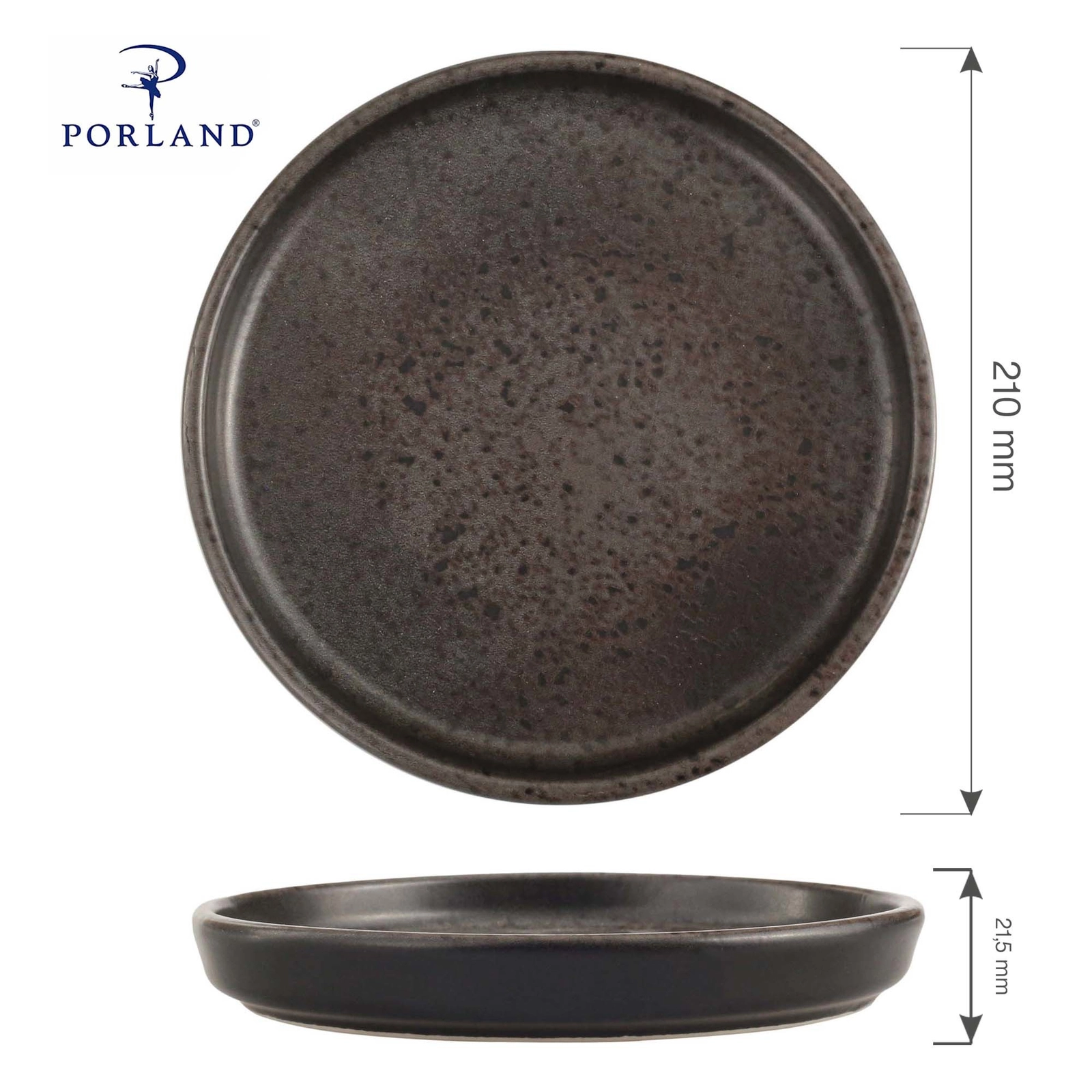 Talerz z wysokim rantem, Ø210 mm | PORLAND, Ironstone