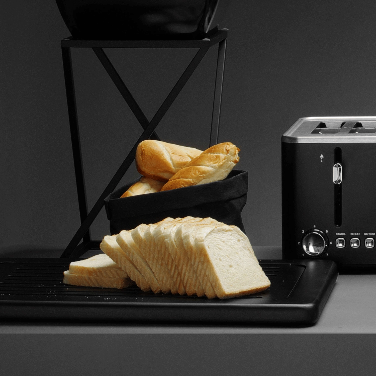 Stand bufetowy, 200×200×300 mm, czarny | FINE DINE, Skiatos