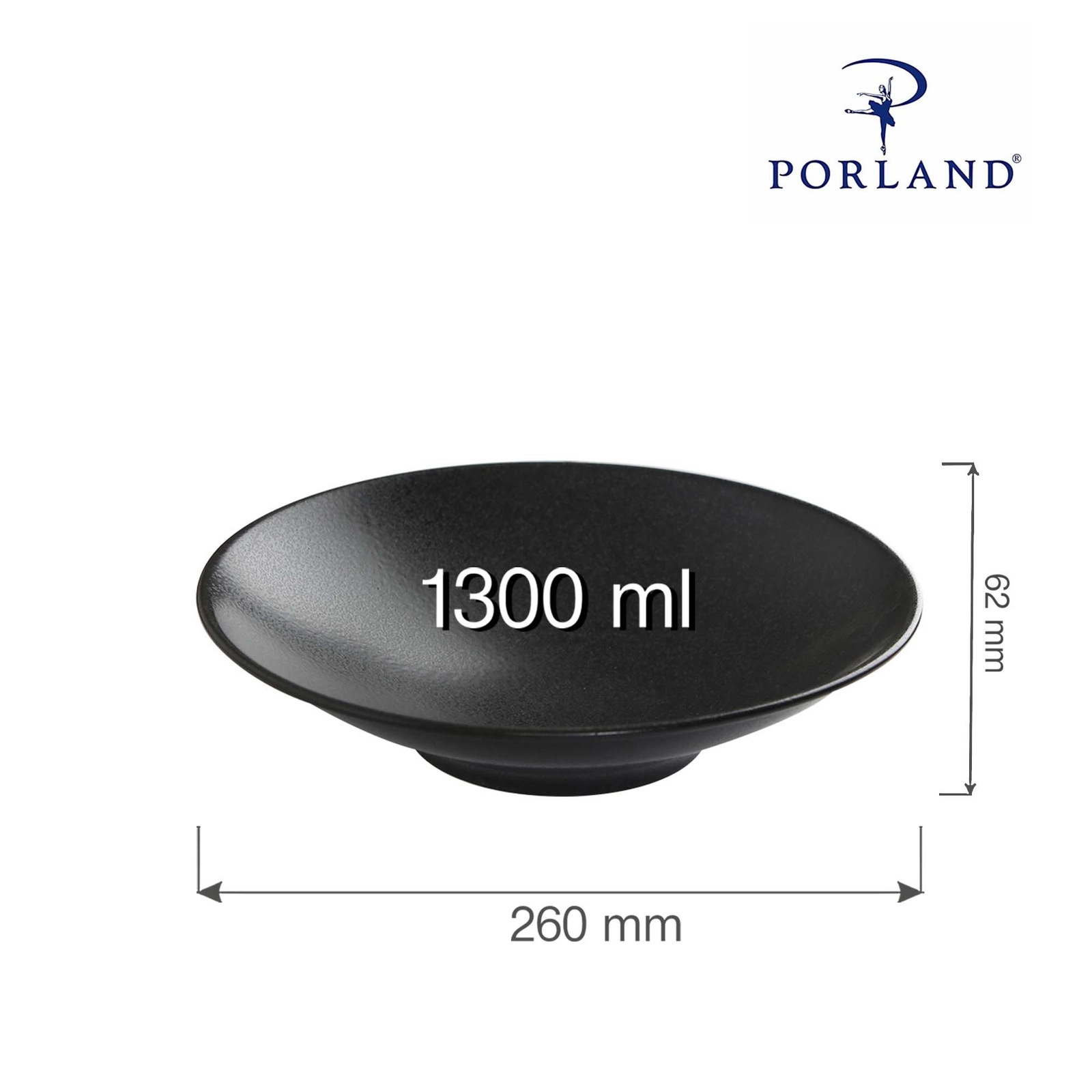 Talerz na stopie, Ø260 mm | PORLAND, Seasons Coal
