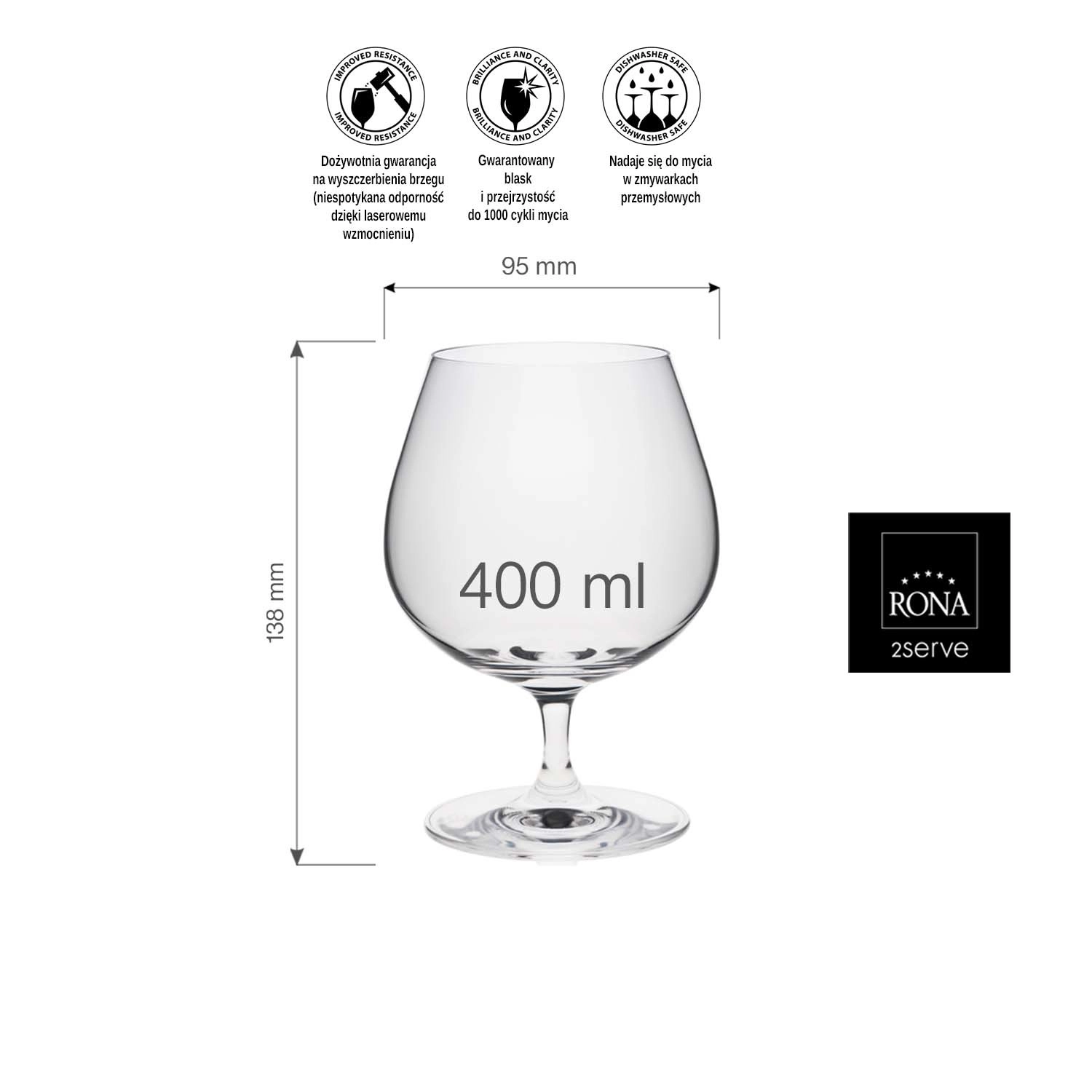 Kieliszek do brandy, 400 ml | RONA, Edition/Invitation