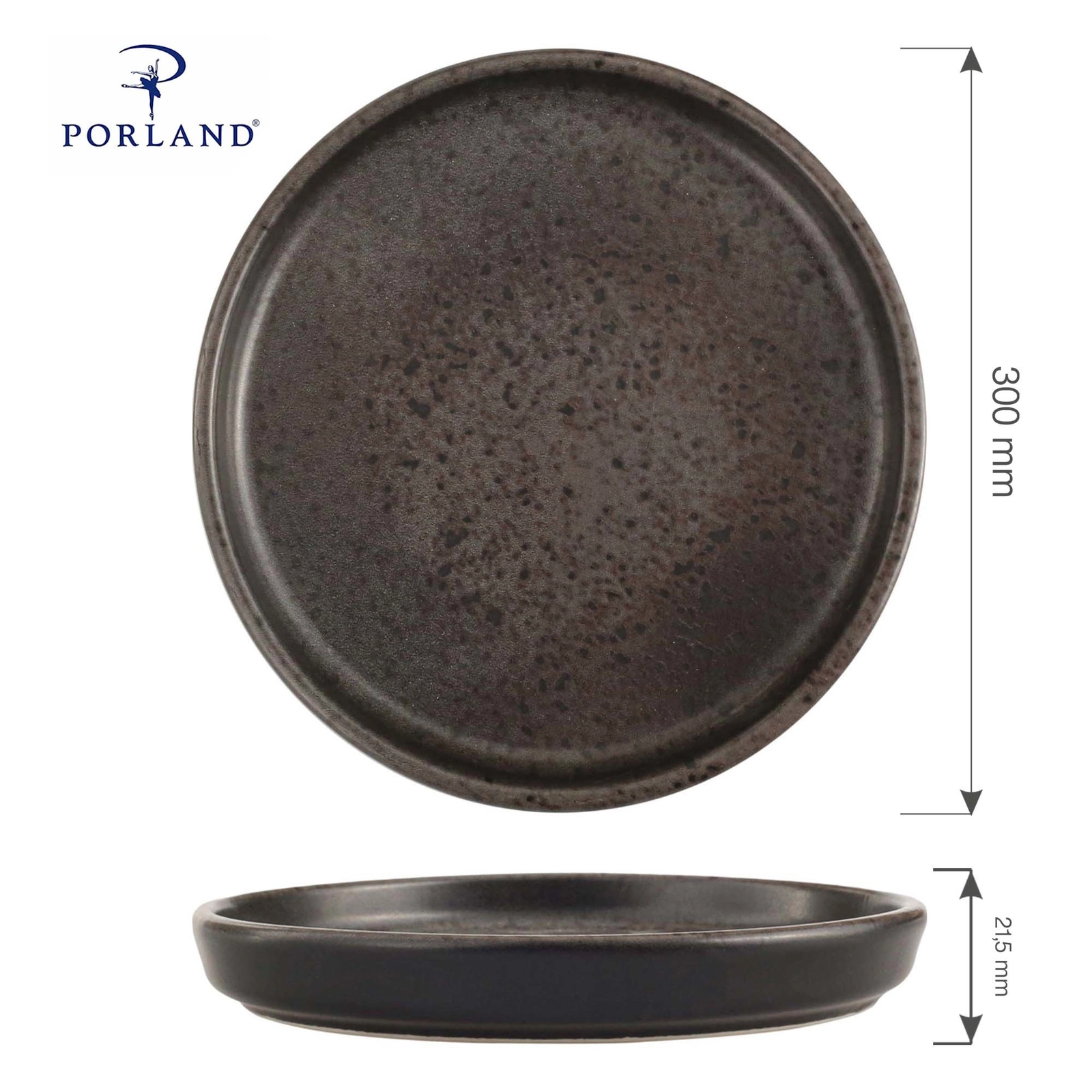 Talerz z wysokim rantem, Ø300 mm | PORLAND, Ironstone