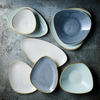 Miska trójkątna, 600 ml | CHURCHILL, Stonecast Duck Egg Blue