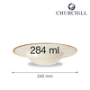 Talerz głęboki, Ø240 mm, 284 ml | CHURCHILL, Stonecast Barley White