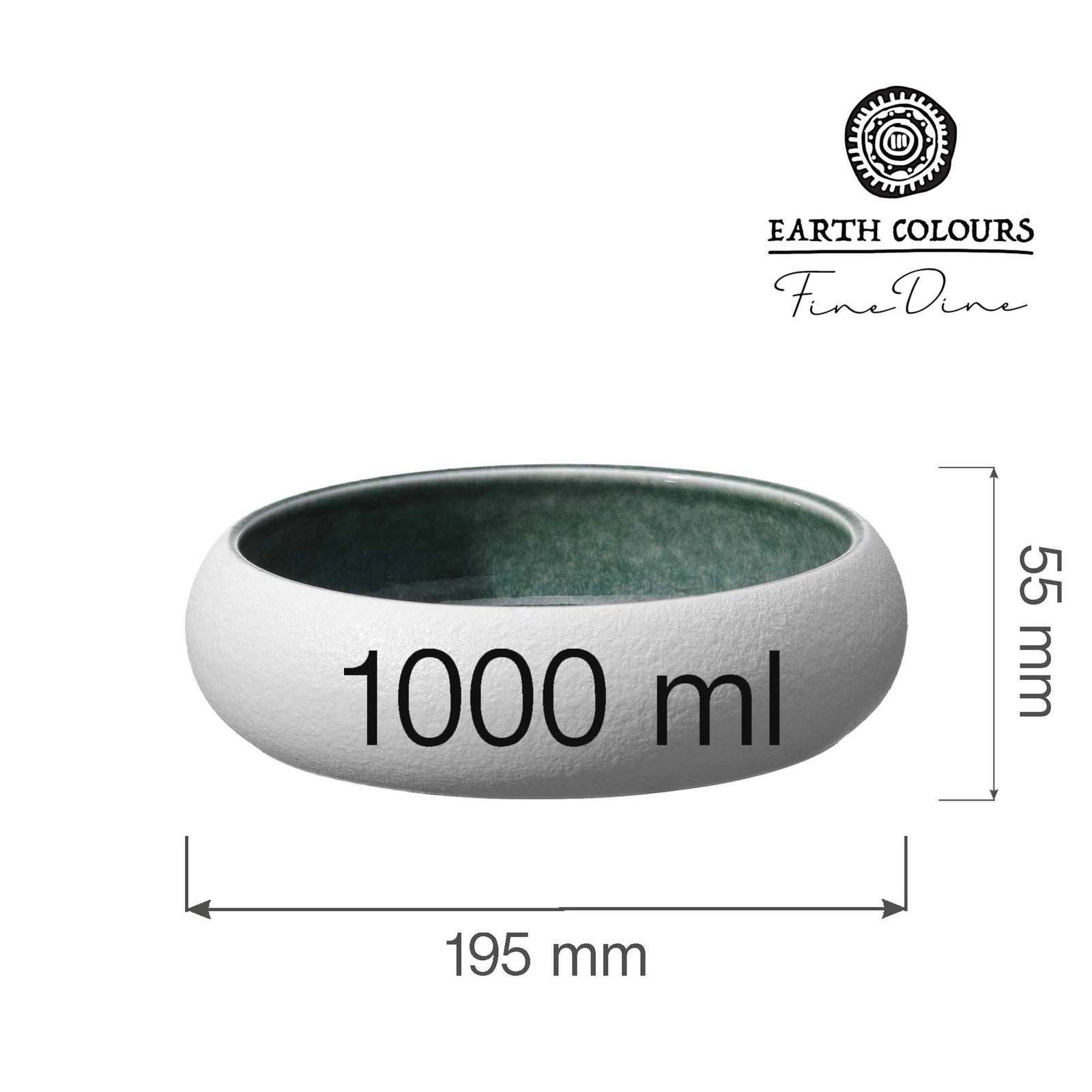 Miska Ø195 mm, 1000 ml, zielona | FINE DINE, Goro