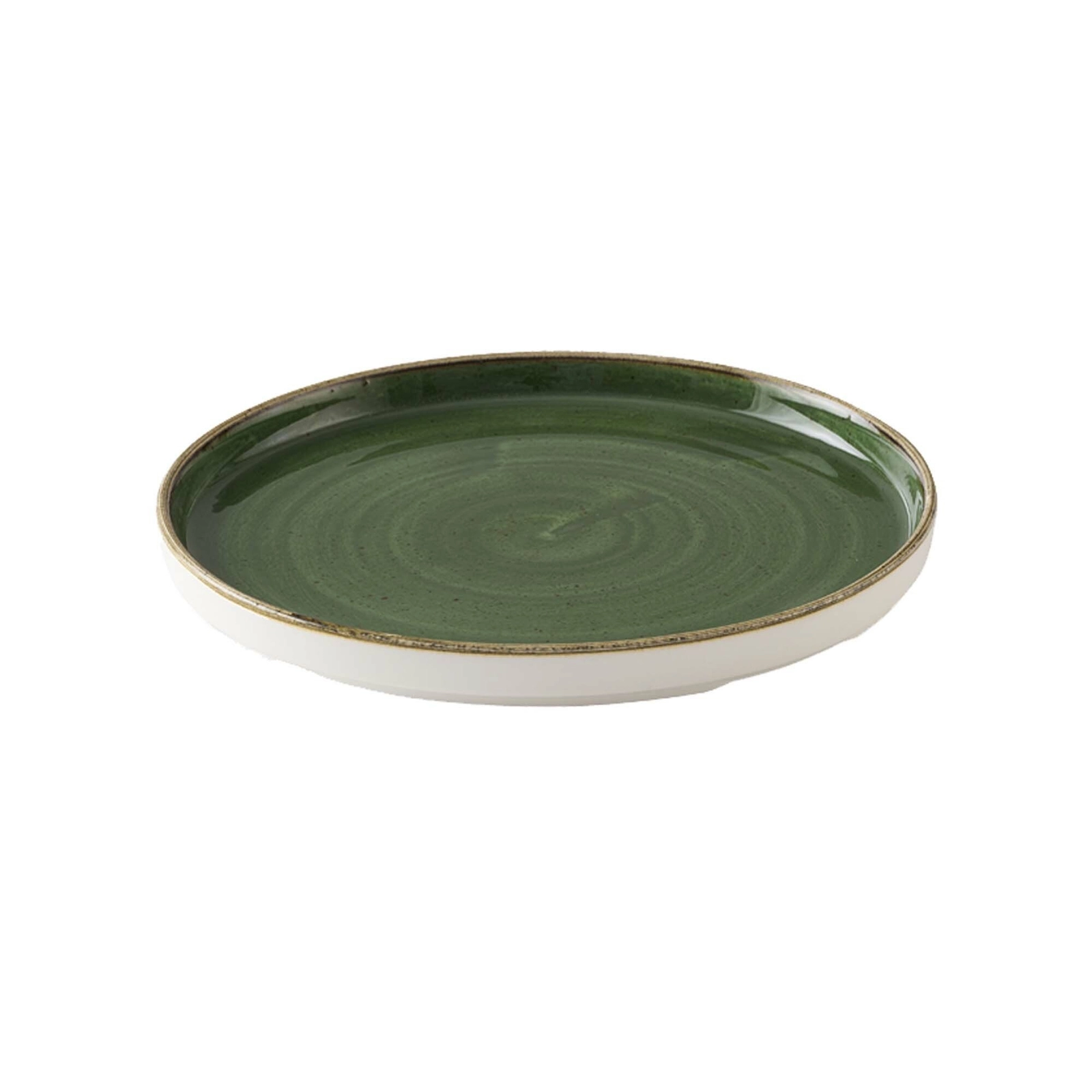 Talerz płytki z rantem Ø260 mm, zielony | CHURCHILL, Stonecast Sorrel Green