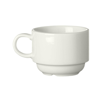 Filiżanka sztaplowana cappuccino, 250 ml, kremowa | FINE DINE, Pure