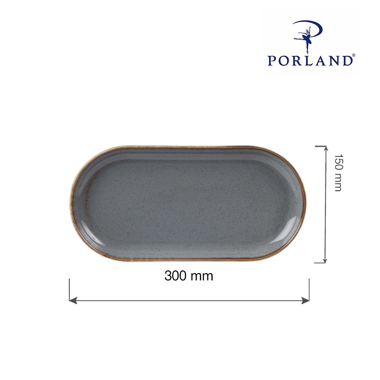 Półmisek owalny, 300×150 mm | PORLAND, Seasons Stone