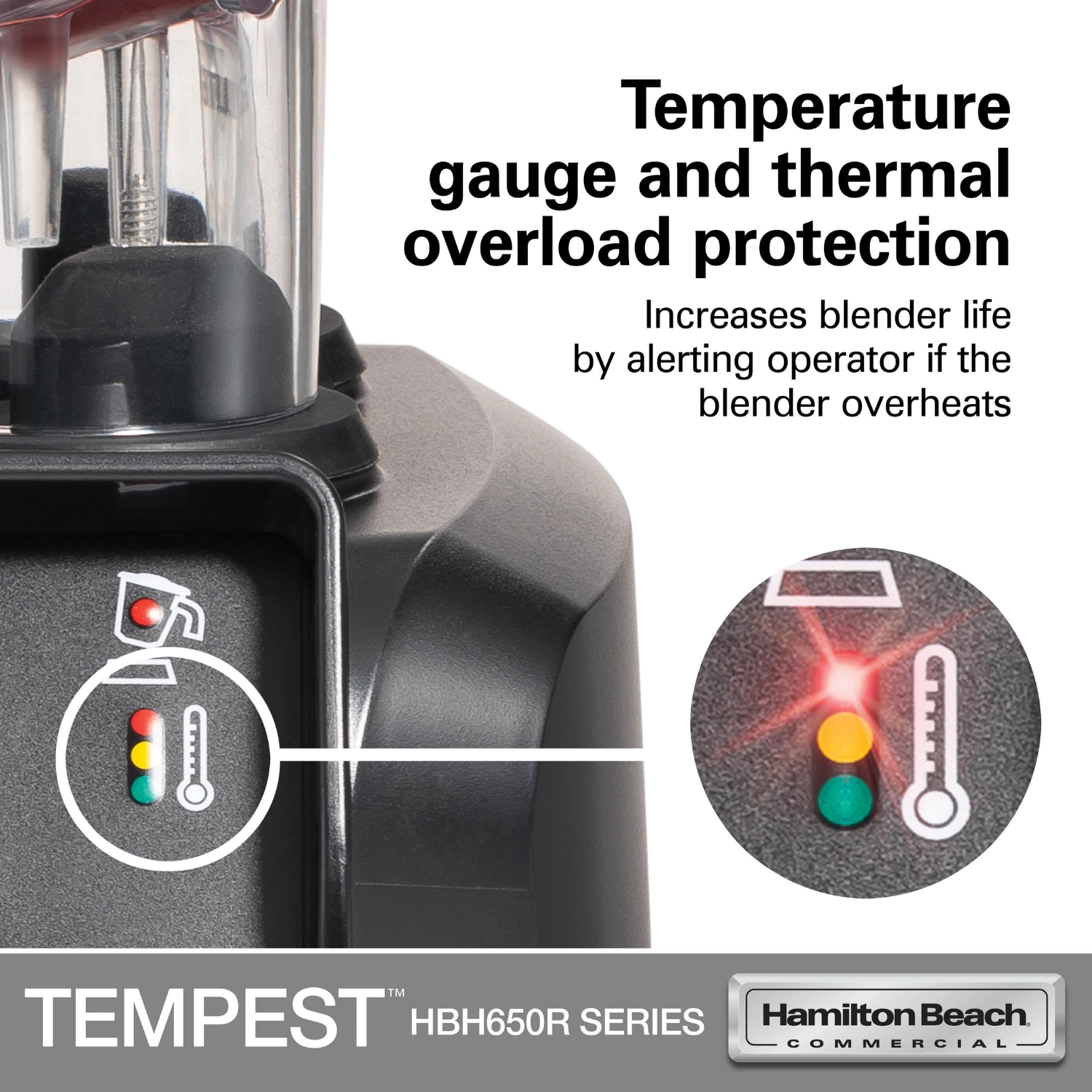 Blender barmański Tempest®, 1,8 l, 1200 W | HAMILTON BEACH COMMERCIAL, HBH650R-CE