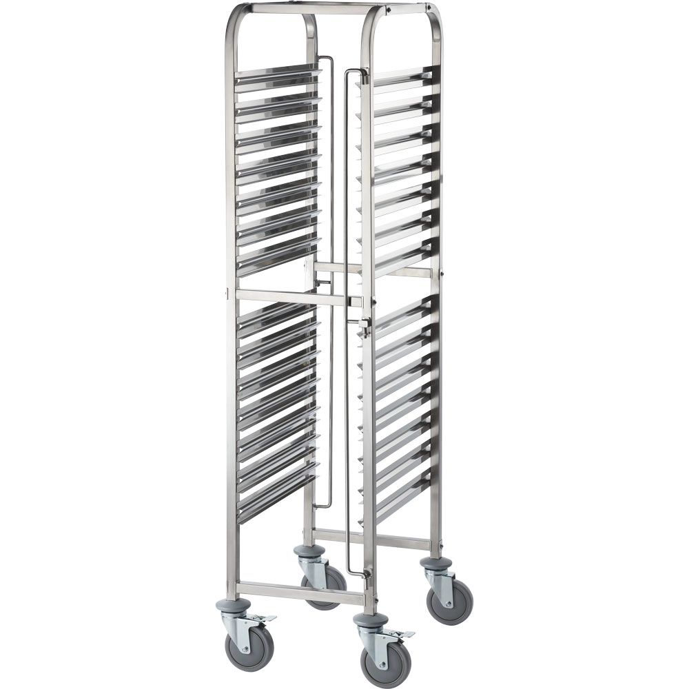 Wózek transportowy ze stali nierdzewnej, 14x GN 1/1, 380x550x1735 mm | STALGAST, 662111