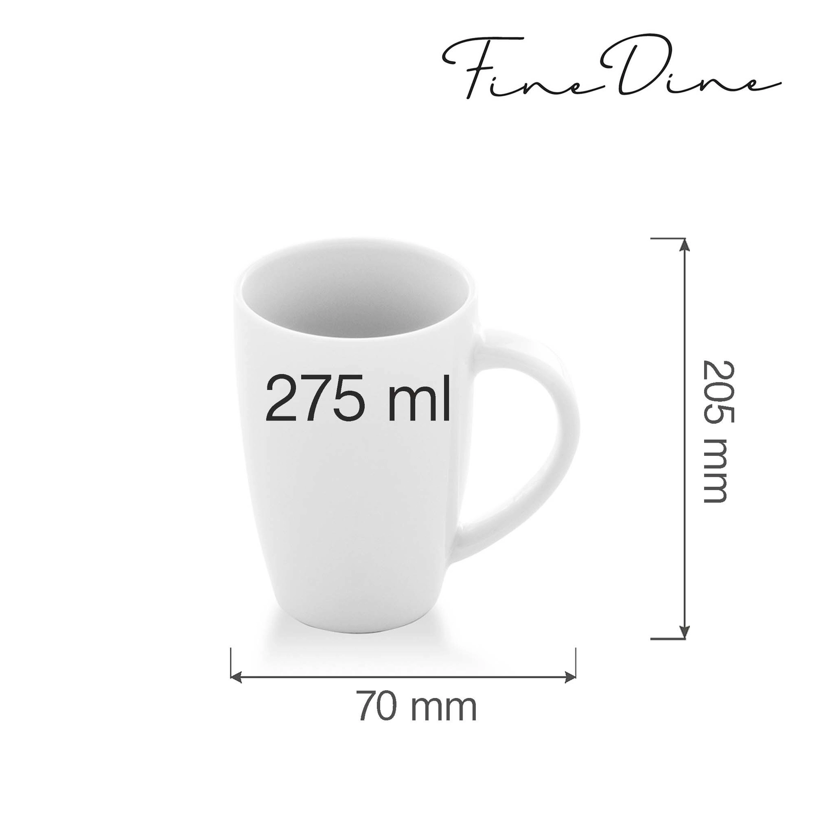 Kubek Paris, 275 ml | FINE DINE, Bianco