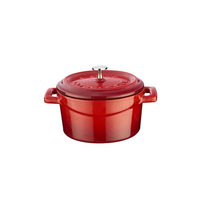 Mini garnek żeliwny Ø100 mm, czerwony, 350 ml | LAVA, 832172