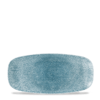 Talerz podłużny, 269x127 mm | CHURCHILL, Raku Topaz Blue