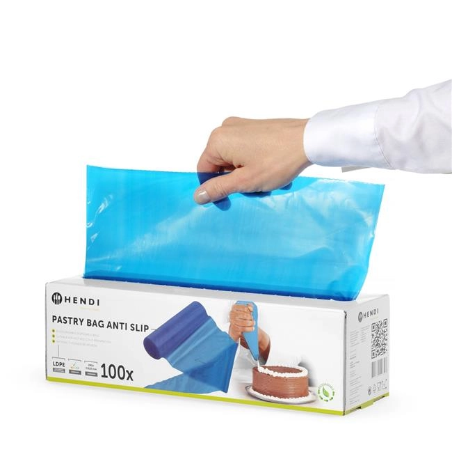 Worki do szprycowania jednorazowe antypoślizgowe 515x280 mm, niebieskie, 100 szt. | HENDI, 557303