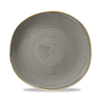 Talerz płytki o organicznym kształcie, Ø264 mm | CHURCHILL, Stonecast Peppercorn Grey