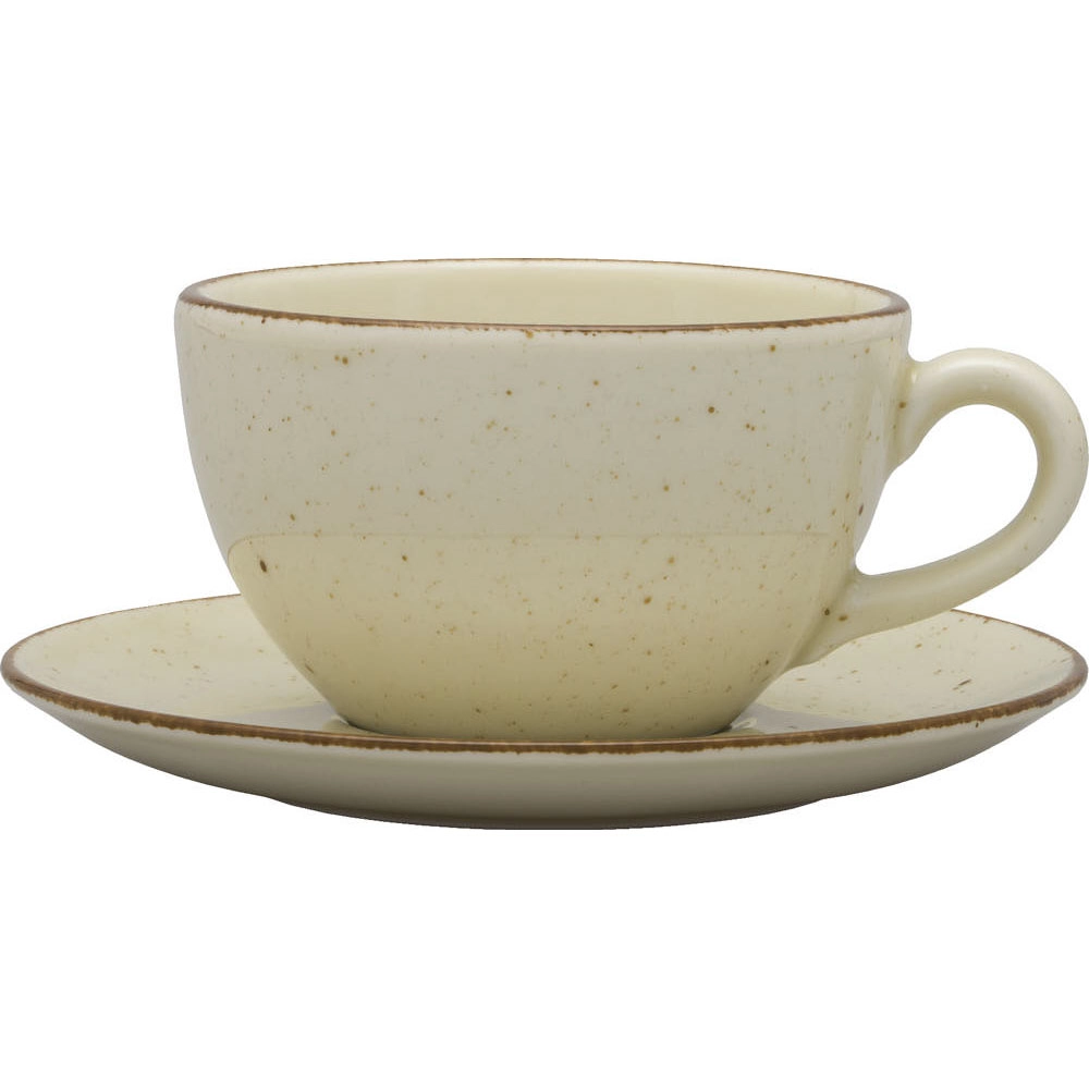 Spodek do filiżanki 390278 Aida z porcelany Ø160 mm, kremowy | LUBIANA, Art