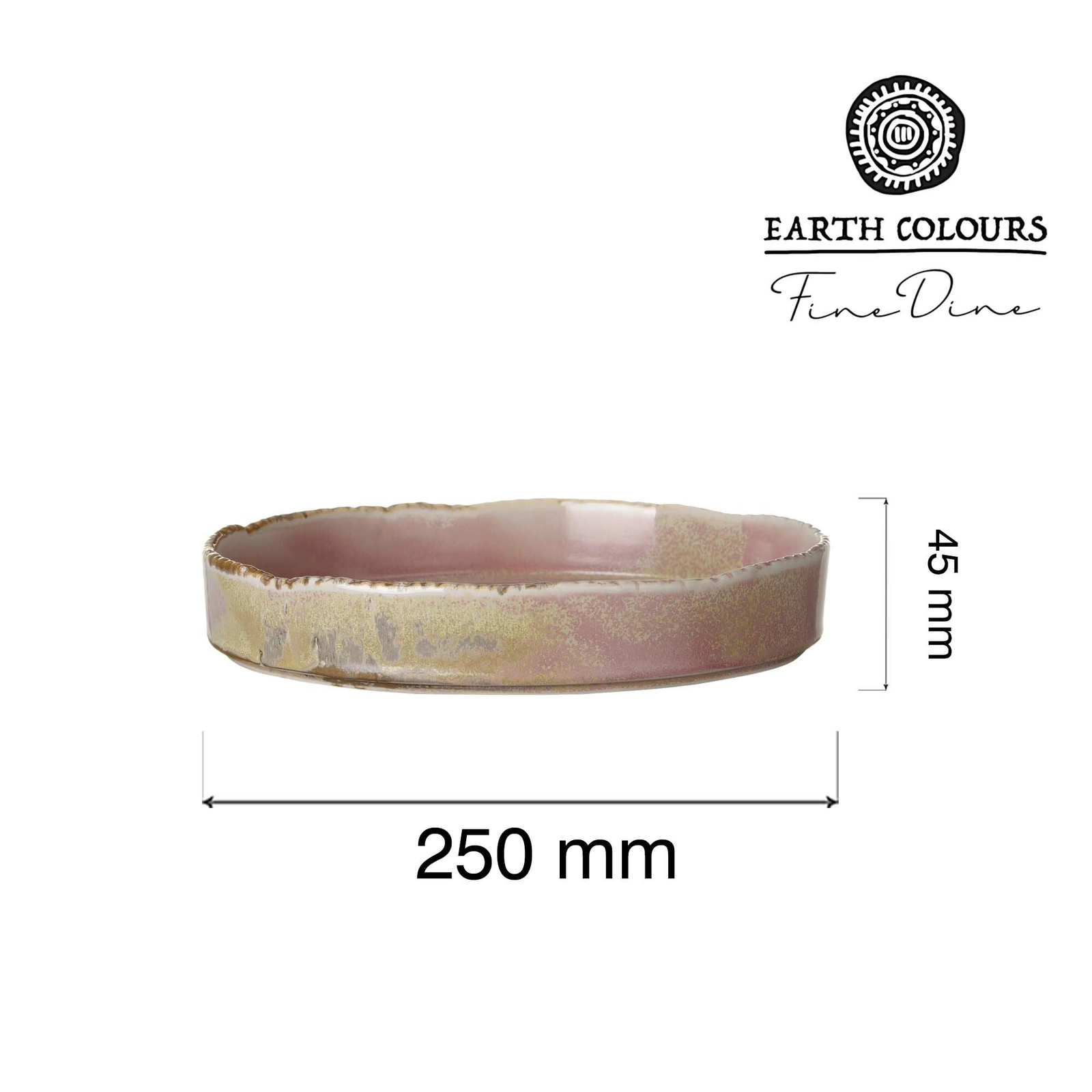 Talerz z wysokim rantem, Ø250 mm, różowy | FINE DINE, Rosa