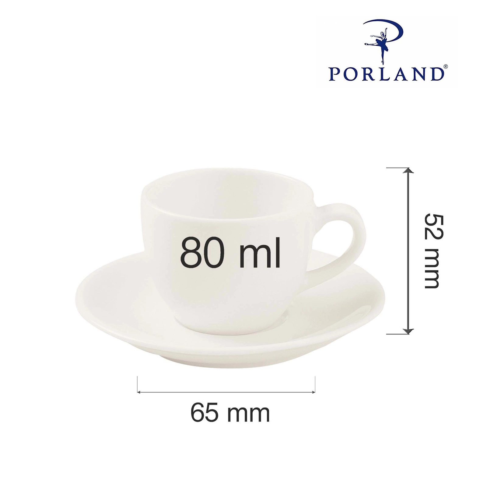 Filiżanka elegancka, 80 ml | PORLAND, Dove