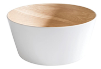 Miska melaminowa 2,2 l Ø220×105 mm, biało-beżowa | APS, Frida
