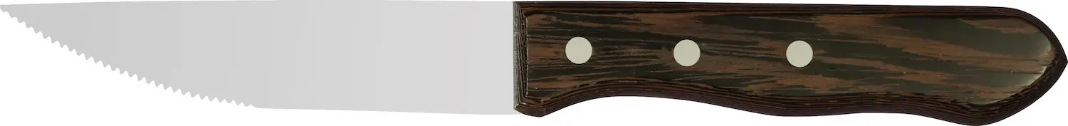 Nóż do steków, z drobnymi ząbkami, uchwyt drewniany WENGE, 125 mm | HENDI, Profi Line