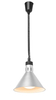 Lampa do podgrzewania potraw, stożkowa, srebrna, 0,25 kW, 230 V, ⌀275×250 mm | HENDI, 273869