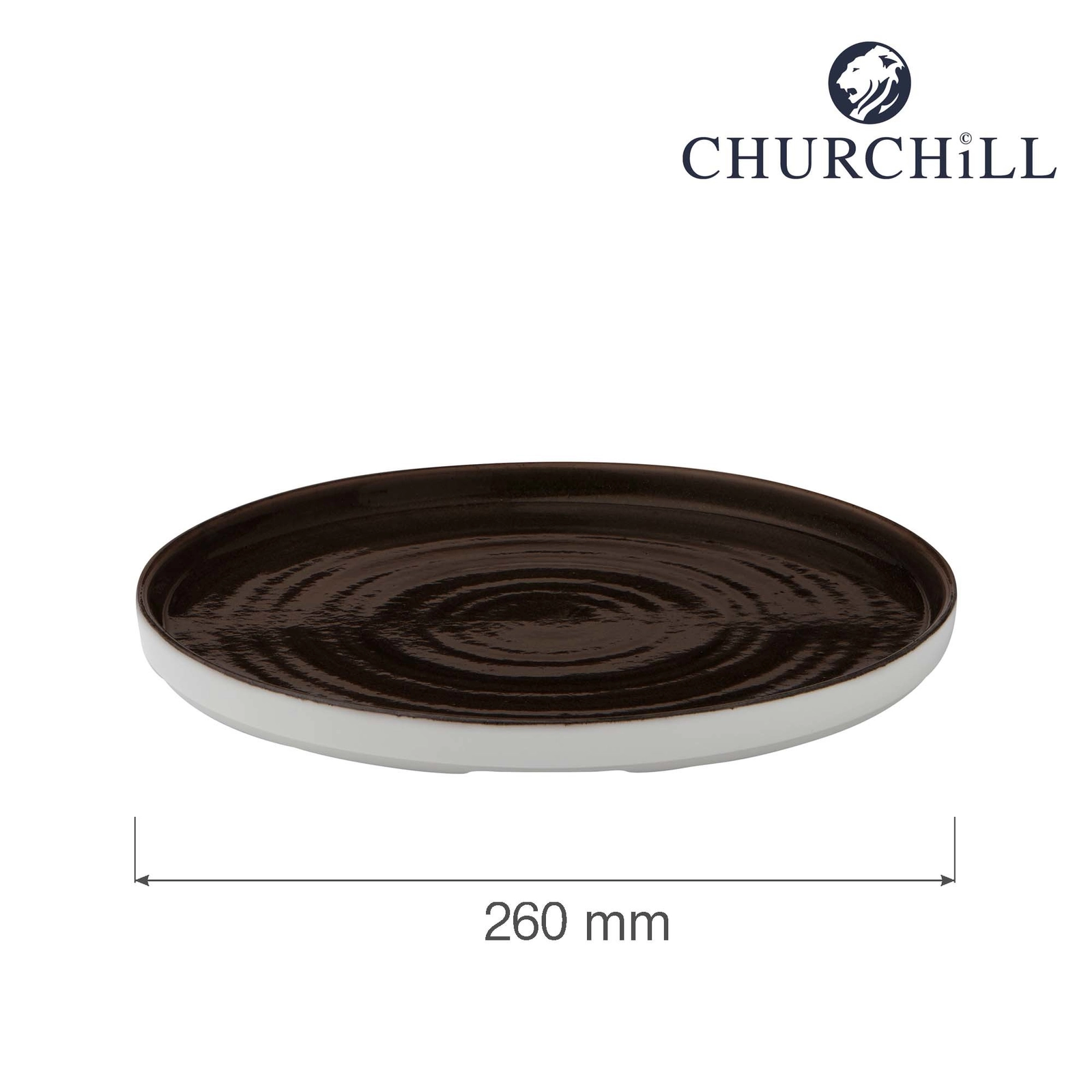 Talerz z wysokim rantem Patina Iron Black, Ø260 mm | CHURCHILL, Stonecast Patina Iron Black