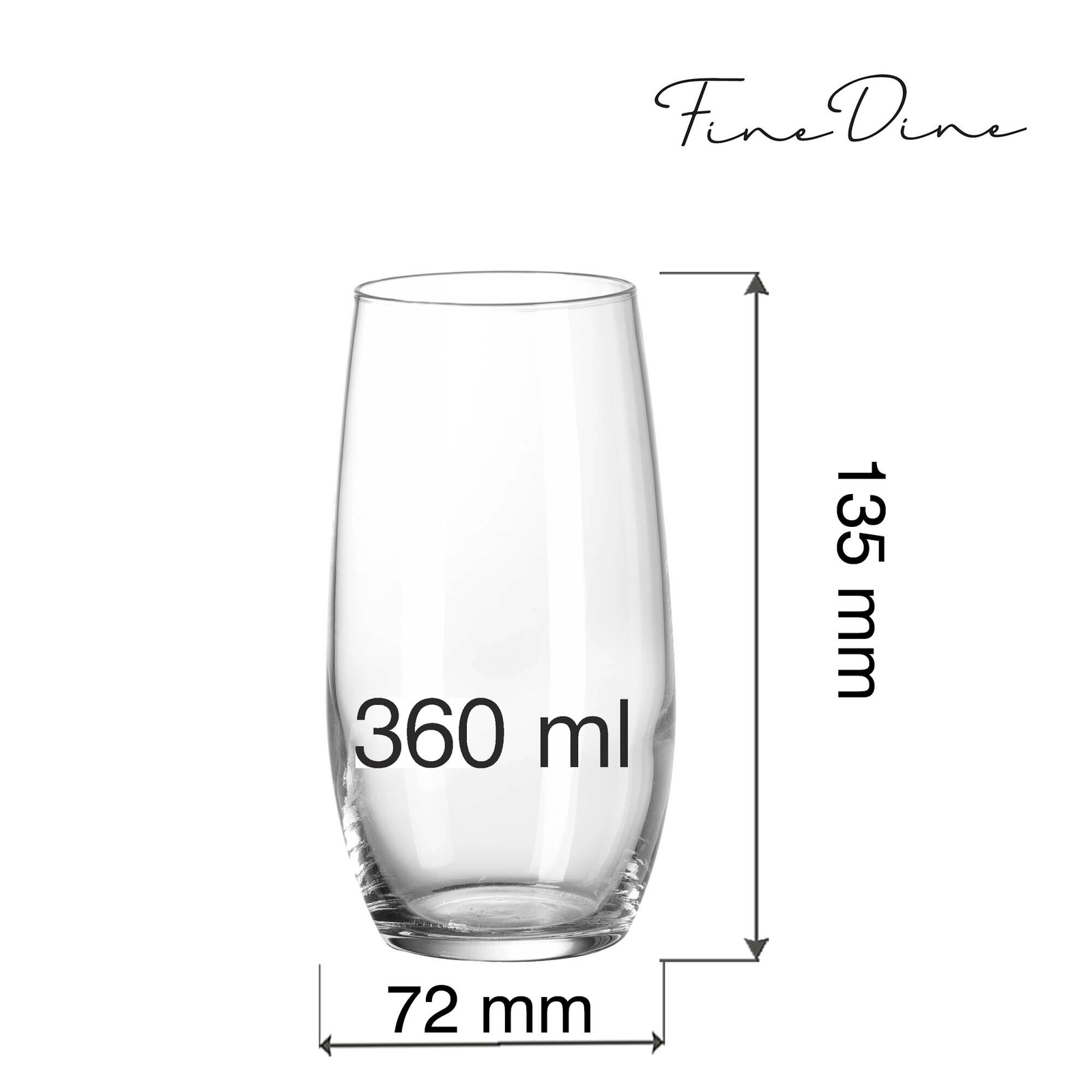 Szklanka wysoka, 360 ml | FINE DINE, Cantare