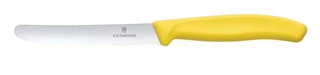 Nóż do pomidorów, 110 mm, żółty | VICTORINOX, 6.7836.L118