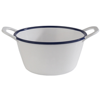 Miska z melaminy 0,3 l, 150x115x65 mm, biało-niebieska | APS, 84958